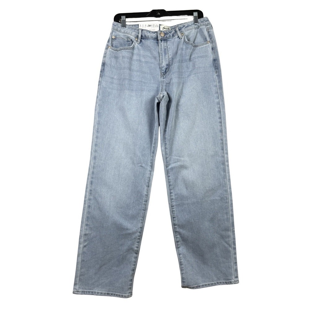 Seven7 Loose Straight Jeans Womens Size 8 High Rise Light Wash NWT